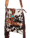 American Darling ADBGD102 Large Crossbody Hair-On Genuine Leather Women Bag Western Handbag Purse