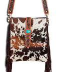 American Darling ADBGD102 Large Crossbody Hair-On Genuine Leather Women Bag Western Handbag Purse
