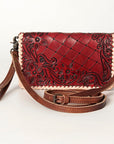 American Darling Organizer Saddle Blanket Genuine Leather Western Women Bag Handbag Purse | for Cute Travel