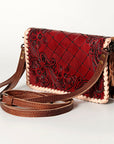 American Darling Organizer Saddle Blanket Genuine Leather Western Women Bag Handbag Purse | for Cute Travel