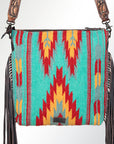 American Darling ADBGZ158 Signature Crossbody Hand Tooled Saddle Blanket Genuine Leather Women Bag Western Handbag Purse