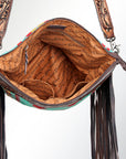 American Darling ADBGZ158 Signature Crossbody Hand Tooled Saddle Blanket Genuine Leather Women Bag Western Handbag Purse