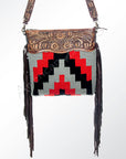 American Darling ADBGZ159 Signature Crossbody Hand Tooled Saddle Blanket Genuine Leather Women Bag Western Handbag Purse