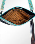 American Darling Clutch Hand Tooled Hair on Genuine Leather Western Women Bag Handbag Purse | Purses for Cute