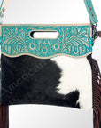 American Darling Clutch Hand Tooled Hair on Genuine Leather Western Women Bag Handbag Purse | Purses for Cute