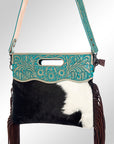 American Darling Clutch Hand Tooled Saddle Blanket Fabric Genuine Leather Western Women Bag Handbag Purse | Purses for Cute