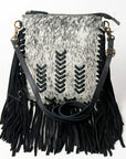 American Darling Cross Body Hair on Genuine Leather Western Women Bag | Black Handbag Purse Crossbody for Cute