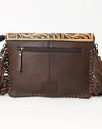 American Darling ADBGD112 Envelope Hand Tooled Hair-On Genuine Leather Women Bag Western Handbag Purse