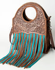 American Darling ADBGH117 Clutch Hand Tooled Genuine Leather Women Bag Western Handbag Purse