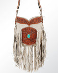 Premium Suede Leather Crossbody Bag With Hand Tooled Details For Women WesternInspired
