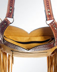 American Darling ADBGH129 Messenger Hand Tooled Genuine Leather Women Bag Western Handbag Purse