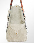 American Darling ADBGH133 Hand Tooled Hair On Genuine Leather Women Bag Western Handbag Purse
