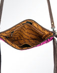 American Darling Western Small Crossbody Bag – Genuine Hair-On Cowhide Leather with Fringes, Adjustable Strap, Handcrafted in Texas