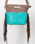 American Darling Clutch Hand Tooled Saddle Blanket Fabric Genuine Leather Western Women Bag Handbag Purse | Purses for Cute