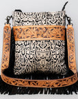 American Darling Messenger Hand Tooled Hair On Genuine Leather Western Women Bag Handbag Purse | Cute