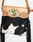 Hand Tooled Saddle Blanket Leather Western Clutch For Women