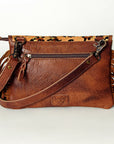 American Darling ADBG506CHEGOFRNG Small Crossbody Hand Tooled Hair-On Genuine Leather Women Bag Western Handbag Purse