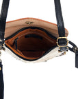 American Darling ADBGD115 Crossbody Hand Tooled Hair-On Genuine Leather Women Bag Western Handbag Purse