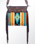American Darling ADBGZ170R Crossbody Hand Tooled Saddle Blanket Genuine Leather Women Bag Western Handbag Purse