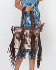 American Darling ADBGD117 Tote Hair-On Genuine Leather Women Bag Western Handbag Purse