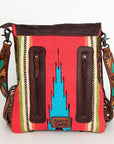 American Darling Tote Hand Tooled Hair On Genuine Leather Women Bag Western Handbag Purse