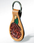 American Darling ADKR157 Hand Tooled Carved Genuine Leather Keyring
