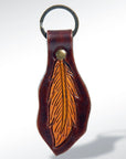 American Darling ADKR159 Hand Tooled Carved Genuine Leather Keyring