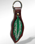 American Darling ADKR162 Hand Tooled Carved Genuine Leather Keyring