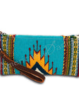 American Darling ADBG344C Wristlet Saddle Blanket Genuine Leather Women Bag Western Handbag Purse