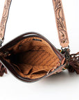American Darling ADBG496A Clutch Hand Tooled Saddle Blanket Genuine Leather Women Bag Western Handbag Purse