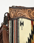 American Darling Cross Body Hand Tooled Saddle Blanket Genuine Leather Women Bag Western Handbag Purse
