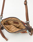American Darling Cross Body Hand Tooled Saddle Blanket Genuine Leather Women Bag Western Handbag Purse