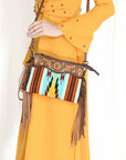 American Darling Cross Body Hand Tooled Saddle Blanket Genuine Leather Women Bag Western Handbag Purse