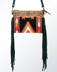 American Darling Cross Body Hand Tooled Saddle Blanket Genuine Leather Women Bag Western Handbag Purse