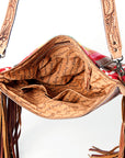 ADBGZ173R American Darling Hand Tooled Saddle Blanket Genuine Leather Women Bag Western Handbag Purse