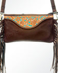 American Darling Small Crossbody Hand Tooled Hair On Genuine Leather Women Bag Western Handbag Purse