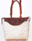 American Darling Tote Hand Tooled Hair On Genuine Leather Women Bag Western Handbag Purse