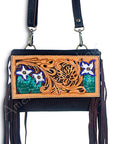 American Darling ADBGZ189 Wallet Hand Tooled Genuine Leather Women Bag Western Handbag Purse