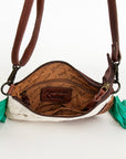 American Darling ADBGZ191BRW Organiser Hair-On Genuine Leather Women Bag Western Handbag Purse