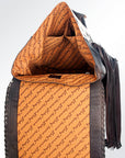 ADBGZ196BRW American Darling Saddle Blanket Genuine Leather Women Bag Western Handbag Purse