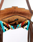 American Darling Small Crossbody Hand Tooled Saddle Blanket Genuine Leather women bag western handbag purse