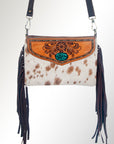 ADBGZ204 American Darling Hand Tooled Hair On Genuine Leather Women Bag Western Handbag Purse