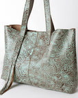 American Darling ADBGZ208TRQ Tote Embossed Genuine Leather Women Bag Western Handbag Purse