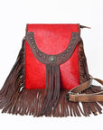 American Darling ADBG527RED Crossbody Hair-On Genuine Leather Women Bag Western Handbag Purse