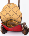 American Darling ADBG527RED Crossbody Hair-On Genuine Leather Women Bag Western Handbag Purse