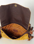American Darling ADBG530YLAC2 Clutch Hair-On Genuine Leather Women Bag Western Handbag Purse
