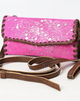 American Darling ADBG514BR Small Crossbody Hand Tooled Genuine Leather Women Bag Western Handbag Purse