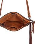 American Darling Western Small Crossbody Bag – Genuine Hair-On Cowhide Leather with Fringes, Adjustable Strap, Handcrafted in Texas