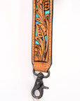 American Darling ADSTF114 Hand Tooled Genuine Leather Crossbody Handle Strap For Bags