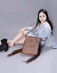 American Darling Large Crossbody Hand Tooled Genuine Leather Western Women Bag Handbag Purse | Crossbody Bag for Women | Cute Crossbody Bag | Crossbody Purse